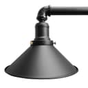 Industrial Suspended Ceiling Pendant 3 Lamp Black Metal Vintage Light Fitting 