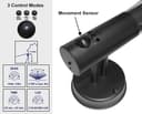 Outdoor Garden Black Finish Stainless Steel PIR Wall Light IP44 ZLC050 