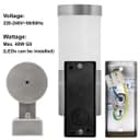 Stainless Steel Garden Wall Light Frosted Glass Cover IP44 ZLC016 