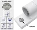 PIR Matt White Stainless Steel Single Outdoor Down Wall Light Movement Sensor ZLC057DSENW