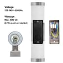 Stainless Steel Up Down Wall Light Frosted Glass Cover IP44 Garden Wall Light ZLC017
