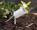 Outdoor Garden Spike Light Stainless Steel White Finish Adjustable Head IP54 ZLC0202W