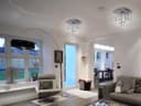 Modern Silver Crystal Droplets Chandelier Ceiling Light Decor Indoor Lamp 