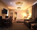 Gold Modern Round Chandelier Ceiling Light Crystal Droplets Gold Base 