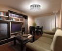 Modern Round Chandelier Ceiling Light Crystal Rain Droplet Reflective Silver Base 