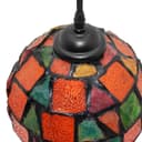 Vintage Hanging Stained Glass Ceiling Light Shade Pendant Mosaic Style Multi Colour 
