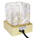 Ambient Glass Ice Cube Touch Dimmable Table Lamp Gold Base with G9 Bulb 