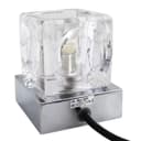 Ambient Glass Cube Touch Dimmable Table Lamp Chrome Base with Free G9 25w Bulb 