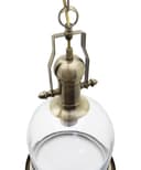Vintage Clear Glass Pendant Light Antique Brass Bell Ceiling Lampshade Retro Industrial 