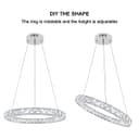 Modern Round Chandelier LED Ring Pendant Ceiling Light Cool White M0170