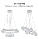 Modern Round Chandelier LED Ring Pendant Ceiling Light Cool White M0171