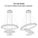 Modern Round Chandelier LED Ring Pendant Ceiling Light Cool White M0172