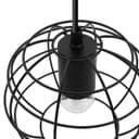 Wire Cage Globe Black Metal Pendant Light M0173