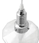 Retro Glass Diamond Shape Chrome Ceiling Pendant Light M0184