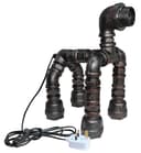 Retro Vintage Robot Pipe Steampunk Industrial Dog Table Lamp M0186P with G95 4W