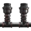 Vintage Industrial Pipe Wall Light with Twin Guage M0188P 