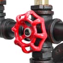 Twin Vintage Industrial Pipe Wall Light with Gauge Valve Tap M0190P 