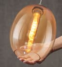 Modern Vintage Oval Glass Ceiling Pendant Light M0196
