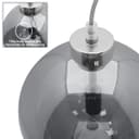 Modern Vintage Ceiling Smoked Grey Globe Pendant Light M0211