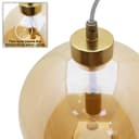 Modern Vintage Ceiling Smoked Gold Globe Pendant Light M0212