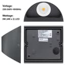 Modern LED Outdoor Wall Light Black Warm White ZLC324WW