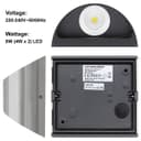 Modern LED Outdoor Wall Light Stainless Steel Cool White ZLC327CW