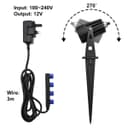 4 Pack Outdoor Garden LED Spike Lights Cool White 12v Low Voltage