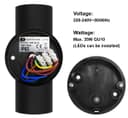 2 X Outdoor Black Double Wall Light ZLC035B