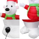 4ft LED Outdoor Inflatable Polar Bear Illuminated Plug In