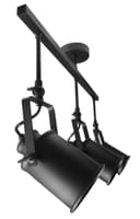 Industrial Retro GU10 Ceiling Spotlight Bar 3 Lamp Black Metal Adjustable Track Light Fitting 