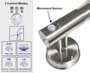 Brushed Stainless Steel Wall Light With Movement Sensor IP44 ZLC012 