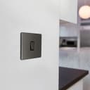 1 Gang Intermediate Single Light Switch Black Nickel Screwless Plate N313GME 