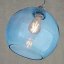 Modern Vintage Blue Glass Globe Ceiling Pendant Lamp M0236