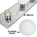 Modern IP44 Opaque 3 Globe Ceiling Light M0220