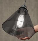 Modern Vintage Glass Scone Smoked Grey Ceiling Pendant Lamp M0226