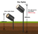 Outdoor Garden Black Stainless Steel 12v MR16 Low Voltage Spike Light ZLC328B