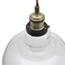 Vintage Glass Shade Pendant Antique Brass Hanging Ceiling Light 