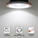 COB 24W Recessed Commercial LED Downlight 6000K CDL24