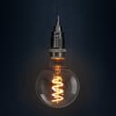 2w Vintage LED G95 Bulb E27 Spiral Filament Smoke Grey