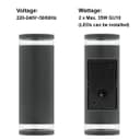 Modern Exterior Outdoor Up Down Wall Light ZLC343B