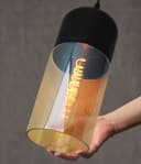 Retro Amber Glass Pendant Hanging Ceiling Light Shade Cylinder Nordic Lamp Holder H3001