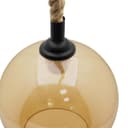 Vintage Industrial Amber Smoked Rope Glass Globe Ceiling Pendant Lamp H3007