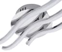 Modern LED Ceiling Chrome 3 Strip Light Warm White 20W Semi Flush H3015