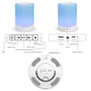 Portable LED Touch Dimmable Mood Lamp Speaker USB Rechargeable 6 Colour Changing Wireless Connection 