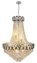 Large Ceiling Crystal Pendant Chandelier Suspended Chrome Frame Cascading Droplets H3033