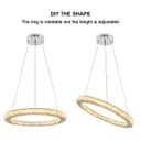 LED Modern Round Ceiling Chandelier Ring Warm White