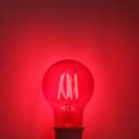 6W LED RED Light Bulb E27 Screw Cap Glass A60