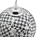 Globe Pendant Light Mosaic Glass Black and White Crackle Ceiling Lamp Shade H3012