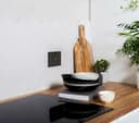 45Amp Cooker Switch Neon Indicator Double Pole Black Nickel Screwless Plate N327GME
