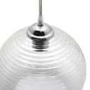 Modern Ceiling Globe Glass Pendant Lamp Shade Clear Rib H3026